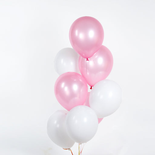 Pink and White Helium Balloons - Cake Together - Online Birthday Cake Delivery